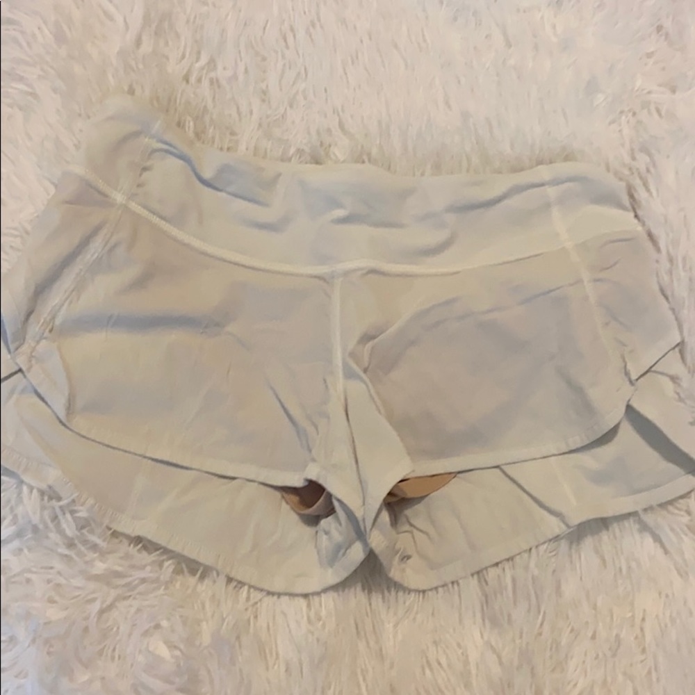 White speed up shorts